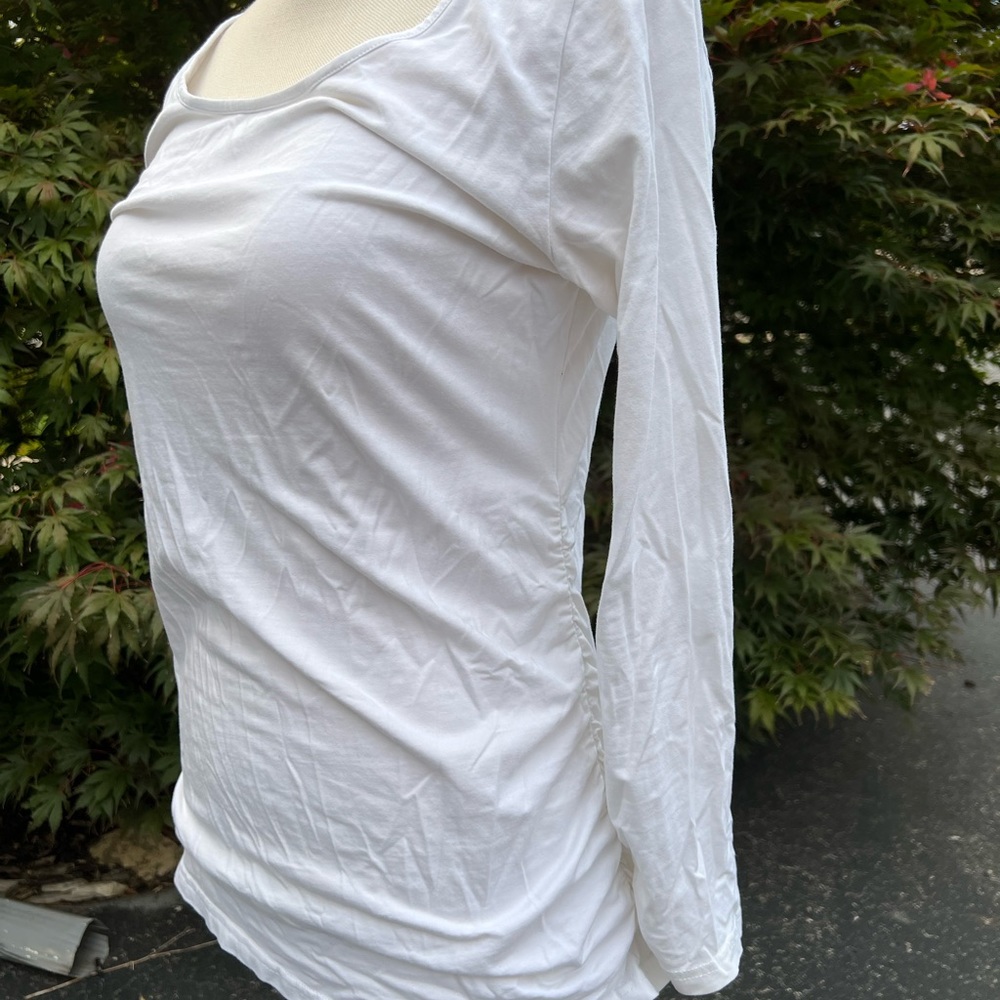 White long sleeve maternity top